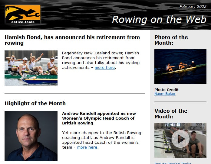 Rowing on the Web - February '22 – ActiveTools