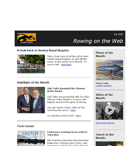 Rowing on the Web - July '22